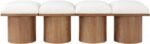 Pavilion Boucle Fabric Upholstered 4pc. Modular Bench - Image 3