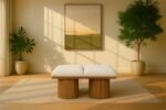 Pavilion Boucle Fabric Upholstered 4pc. Modular Bench - Image 2