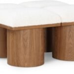 Pavilion Boucle Fabric Upholstered 4pc. Modular Bench