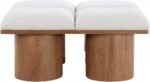 Pavilion Boucle Fabric Upholstered 4pc. Modular Bench - Image 3