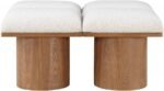Pavilion Boucle Fabric Upholstered 4pc. Modular Bench - Image 4