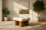 Pavilion Boucle Fabric Upholstered 4pc. Modular Bench - Image 2