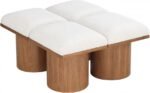 Pavilion Boucle Fabric Upholstered 4pc. Modular Bench - Image 4