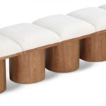 Pavilion Boucle Fabric Upholstered 5pc. Modular Bench