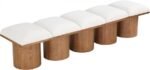 Pavilion Boucle Fabric Upholstered 5pc. Modular Bench - Image 5