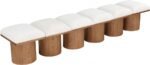 Pavilion Boucle Fabric Upholstered 6pc. Modular Bench - Image 5