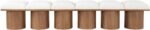 Pavilion Boucle Fabric Upholstered 6pc. Modular Bench - Image 3
