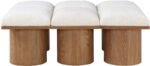 Pavilion Boucle Fabric Upholstered 6pc. Modular Bench - Image 3