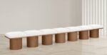 Pavilion Boucle Fabric Upholstered 7pc. Modular Bench - Image 2