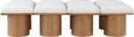 Pavilion Boucle Fabric Upholstered 8pc. Modular Bench - Image 3