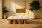 Pavilion Boucle Fabric Upholstered 8pc. Modular Bench - Image 2