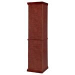 APPLEDALE 6-SHELF CORNER CURIO DISPLAY CABINET MEDIUM BROWN - Image 6