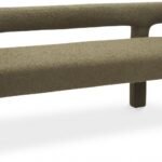 Athena Boucle Fabric Upholstered Bench