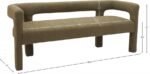 Athena Boucle Fabric Upholstered Bench - Image 8