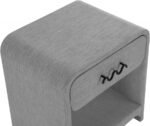Medley Linen Textured Nightstand / Side Table - Image 7
