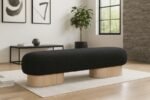 Robertson Boucle Fabric Upholstered Bench - Image 2