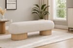 Robertson Boucle Fabric Upholstered Bench - Image 2