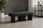 Wilshire Boucle Fabric Upholstered Bench - Image 2