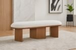 Wilshire Boucle Fabric Upholstered Bench - Image 2