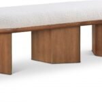 Wilshire Boucle Fabric Upholstered Bench