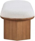 Wilshire Boucle Fabric Upholstered Bench - Image 5
