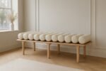 Landon Vegan Leather Upholstered Bench - Image 2
