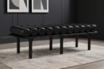 Landon Vegan Leather Upholstered Bench - Image 2