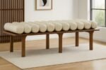 Landon Vegan Leather Upholstered Bench - Image 2