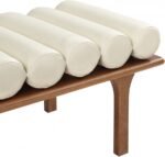 Landon Vegan Leather Upholstered Bench - Image 6