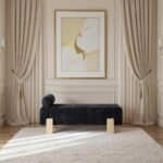 Edison Chenille Fabric Upholstered Bench - Image 2