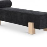 Edison Chenille Fabric Upholstered Bench