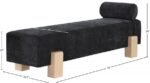 Edison Chenille Fabric Upholstered Bench - Image 9