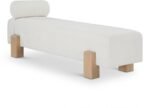 Edison Chenille Fabric Upholstered Bench