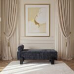 Edison Chenille Fabric Upholstered Bench - Image 2