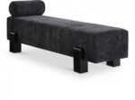 Edison Chenille Fabric Upholstered Bench