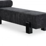Edison Chenille Fabric Upholstered Bench