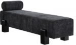 Edison Chenille Fabric Upholstered Bench - Image 3