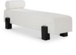 Edison Chenille Fabric Upholstered Bench