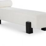 Edison Chenille Fabric Upholstered Bench