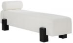 Edison Chenille Fabric Upholstered Bench - Image 3