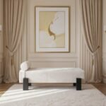 Edison Chenille Fabric Upholstered Bench - Image 2