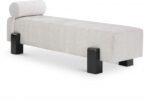 Edison Chenille Fabric Upholstered Bench