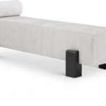 Edison Chenille Fabric Upholstered Bench