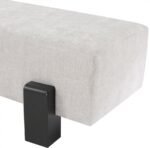 Edison Chenille Fabric Upholstered Bench - Image 6