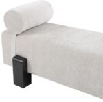 Edison Chenille Fabric Upholstered Bench - Image 7