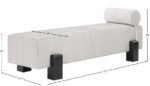 Edison Chenille Fabric Upholstered Bench - Image 9