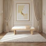 Arlington Chenille Fabric Upholstered Bench - Image 2