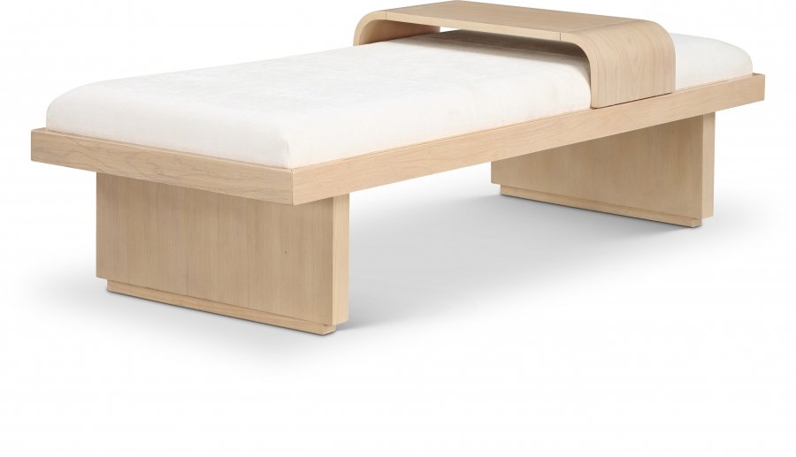 34931.jpg Arlington Chenille Fabric Upholstered Bench - Image 1