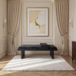 Arlington Chenille Fabric Upholstered Bench - Image 2