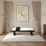 Arlington Chenille Fabric Upholstered Bench - Image 2